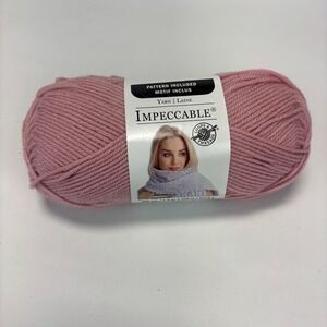 Loops & Threads Impeccable Yarn Unisex 4.5oz Soft Rose New Medium Acrylic‎ 285yd